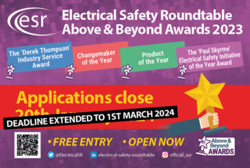 Electrical Safety Roundtable Above and Beyond Awards 2023 - Entry Date Extended